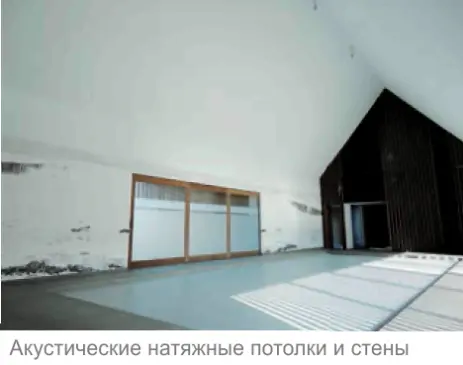 Акустические натяжные потолки и стены