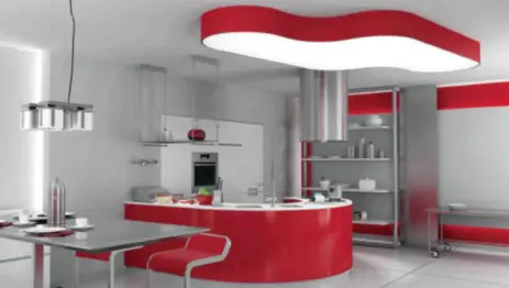 Натяжной потолок на кухне