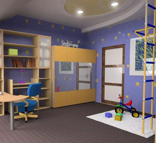 Натяжной потолок в детскую фото